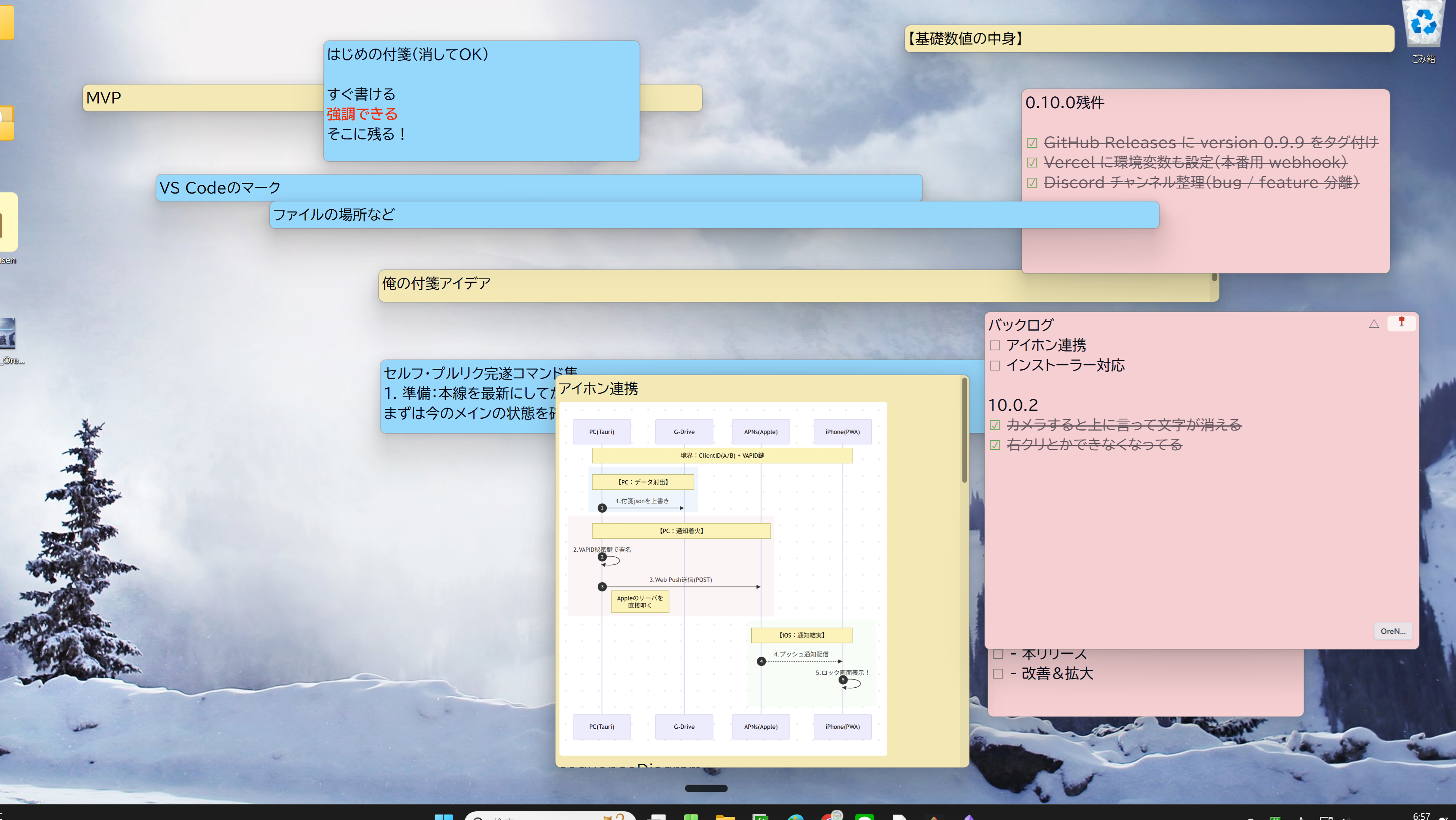 俺の付箋の実際のWindows画面